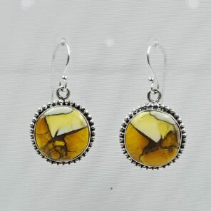 Honey Dahlia 1.25" 925 Sterling Silver Earring (REXT29-350)