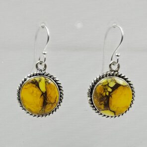 Honey Dahlia 1" 925 Sterling Silver Earring (REXT29-354)