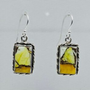 Honey Dahlia 1.25" 925 Sterling Silver Earring (REXT29-357)