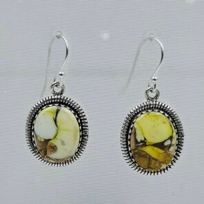 Honey Dahlia 1.25" 925 Sterling Silver Earring (REXT29-358)