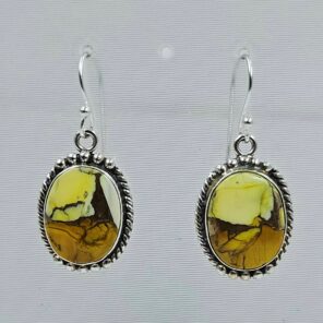 Honey Dahlia 1.25" 925 Sterling Silver Earring (REXT29-360)