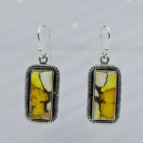 Honey Dahlia 1.5" 925 Sterling Silver Earring (REXT29-361)