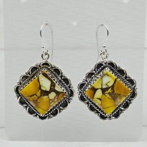 Honey Dahlia 1.5" 925 Sterling Silver Earring (REXT29-364)