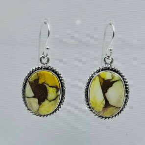 Honey Dahlia 1.5" 925 Sterling Silver Earring (REXT29-368)