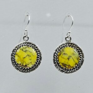 Honey Dahlia 1.25" 925 Sterling Silver Earring (REXT29-370)