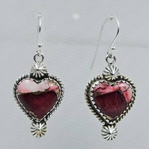 Red Rose Dahlia 1.5" 925 Sterling Silver Earring (REXT118-82)