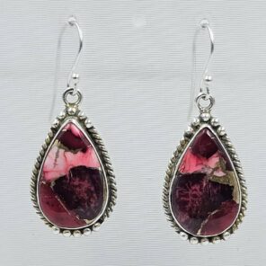 Red Rose Dahlia 1.5" 925 Sterling Silver Earring (REXT118-80)
