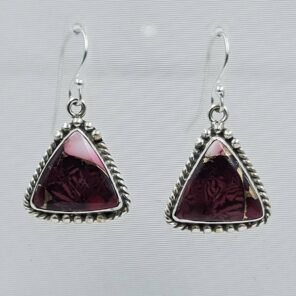 Red Rose Dahlia 1.5" 925 Sterling Silver Earring (REXT118-79)