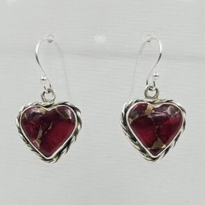 Red Rose Dahlia 1.5" 925 Sterling Silver Earring (REXT118-78)