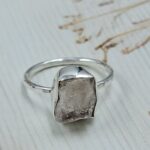 Raw Rose Quartz Tourmaline 925 Sterling Silver Ring (REXT131-23)