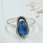 Raw Apatite Tourmaline 925 Sterling Silver Ring (REXT131-8)