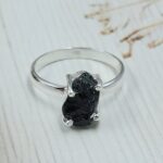 Black tourmaline 925 Sterling Silver Ring (REXT131-1)