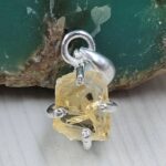 Raw Citrine 0.6" 925 Sterling Silver Pendant (REXT130-2)