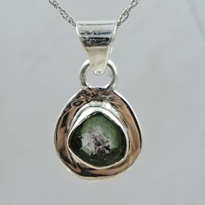 Watermelon Tourmaline 1" 925 Sterling Silver Pendant (RS17-572)