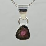 Watermelon Tourmaline 1" 925 Sterling Silver Pendant (RS17-568)