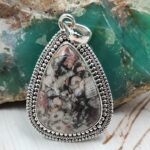 Crinoid Fossil 1.5" 925 Sterling Silver Pendant (REXT92-131)