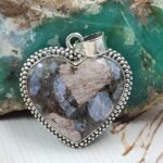 Crinoid Fossil 1.5" 925 Sterling Silver Pendant (REXT92-130)