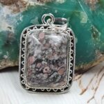 Crinoid Fossil 1.5" 925 Sterling Silver Pendant (REXT92-123)