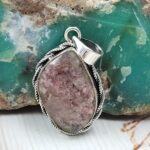 Crinoid Fossil 1.5" 925 Sterling Silver Pendant (REXT92-120)