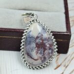 Crinoid Fossil 1.5" 925 Sterling Silver Pendant (REXT92-121)