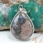 Crinoid Fossil 1.5" 925 Sterling Silver Pendant (REXT92-119)