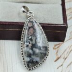 Crinoid Fossil 1.5" 925 Sterling Silver Pendant (REXT92-118)