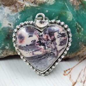 Crinoid Fossil 1.5" 925 Sterling Silver Pendant (REXT92-102)