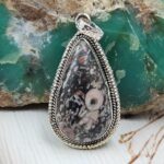 Crinoid Fossil 1.5" 925 Sterling Silver Pendant (REXT92-101)