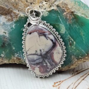Crinoid Fossil 1.5" 925 Sterling Silver Pendant (REXT92-99)