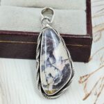 Crinoid Fossil 1.5" 925 Sterling Silver Pendant (REXT92-98)