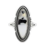 White Buffalo Turquoise 925 Sterling Silver Ring (REXT126-3)