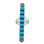 Kingman Turquoise 925 Sterling Silver Ring (REXT1-36)