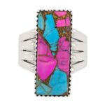 Cotton Candy Turquoise 925 Sterling Silver Ring (REXT65-57)