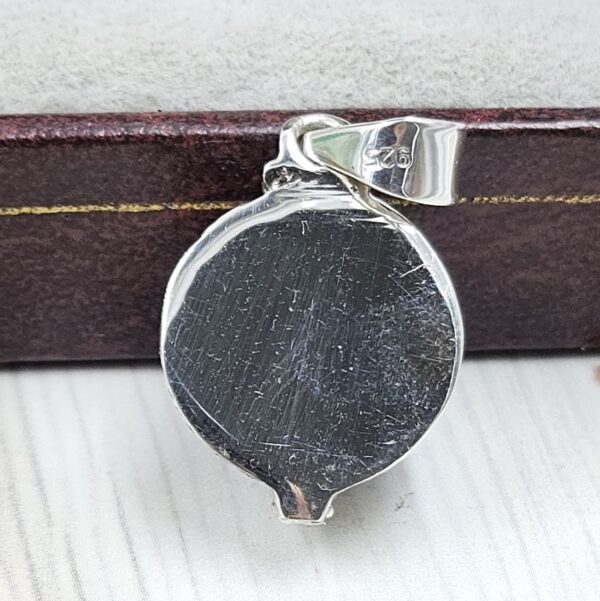 Kingman Turquoise 925 Sterling Silver Poison Box Pendant (REXT124-54) - Image 3