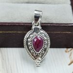 Ruby 925 Sterling Silver Poison Box Pendant (REXT124-57)