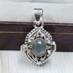 Labradorite 925 Sterling Silver Poison Box Pendant (REXT124-38)