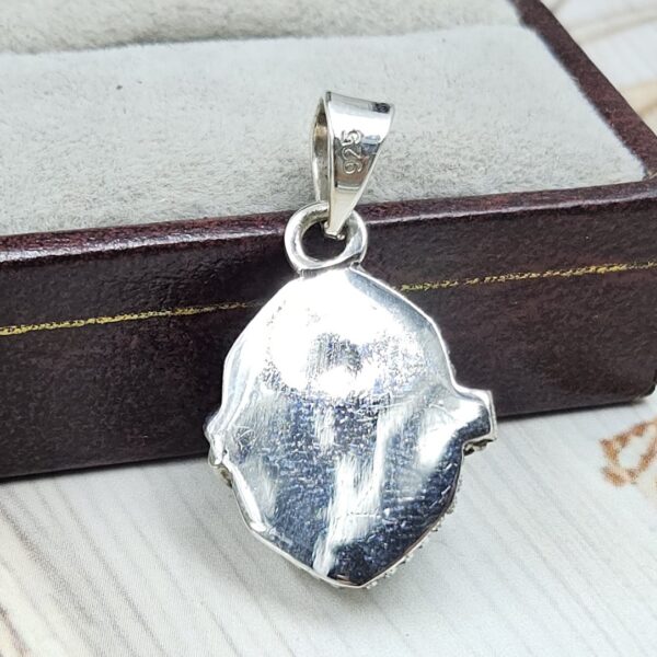 Emerald 925 Sterling Silver Poison Box Pendant (REXT124-35) - Image 2