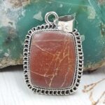 Imperial Jasper 1.25" 925 Sterling Silver Pendant (REXT22-120)