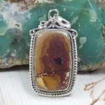 Imperial Jasper 1.25" 925 Sterling Silver Pendant (REXT22-119)