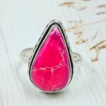 Pink Sea Sediment Jasper Size US 7 925 Sterling Silver Ring (RS30-352)