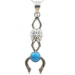 Kingman Turquoise 2" Southwest 925 Silver Pendant (REXT132-7)