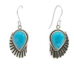 Kingman Turquoise Southwest 925 Sterling Silver Earring (REXT132-11)