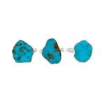 Kingman Turquoise Slice 925 Sterling Silver Ring (REXT83-41)