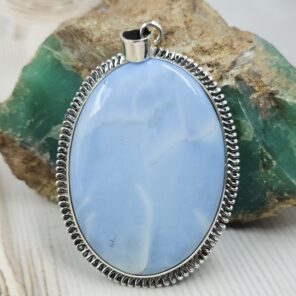 Blue Opal 2" 925 Sterling Silver XL Pendant (RS1-73)