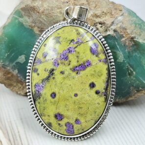 Atlantisite  2.5" 925 Sterling Silver XL Pendant (RS1-67)