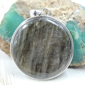 Labradorite 2.5" 925 Sterling Silver XL Pendant (RS1-84)