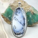 Dendritic Opal 2.5" 925 Sterling Silver XL Pendant (RS1-59)