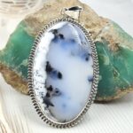 Dendritic Opal 2.5" 925 Sterling Silver XL Pendant (RS1-62)