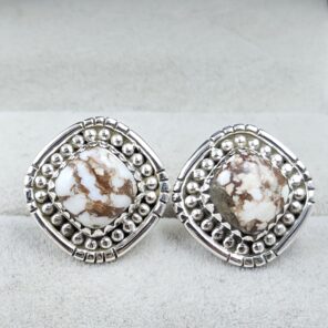 Wild Horse Jasper 925 Sterling Silver Stud Earing (REXT141-40)