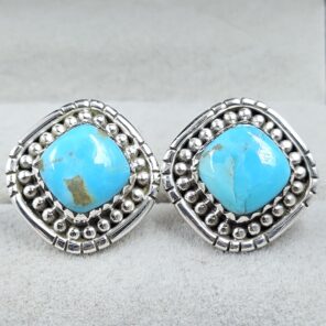Mohave Turquoise 925 Sterling Silver Stud Earing (REXT141-36)